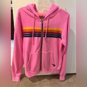 Pink Aviator Nation Jacket Hoodie MEDIUM